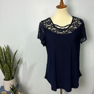 Emma & Olive NWT navy top